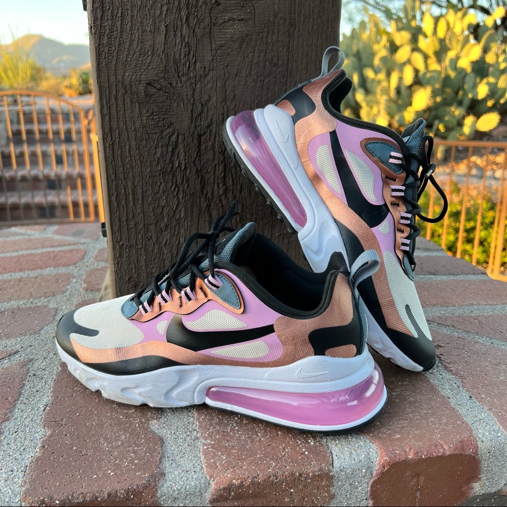 Nike AirMax 270 React Metallic Bronze Pink CT1833-100